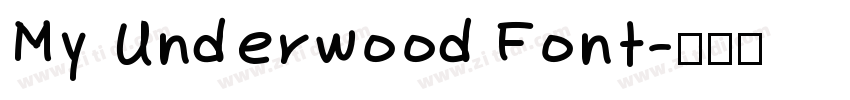 My Underwood Font字体转换